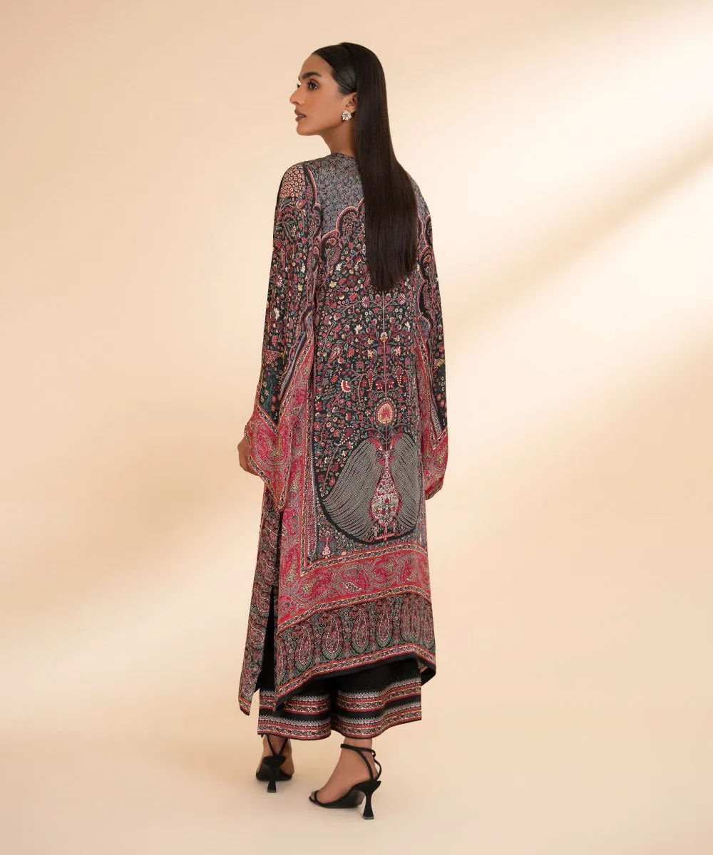 2 Piece - Printed Silk Suit