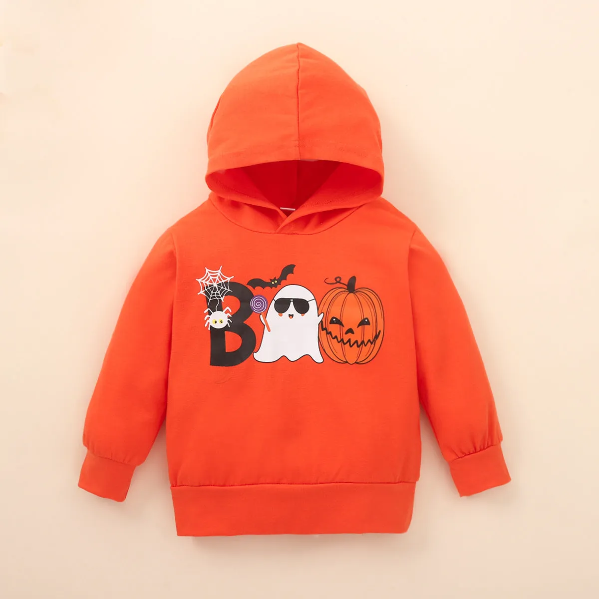 2 Pieces Set Baby Kid Girls Halloween Cartoon Print Hoodies Swearshirts And Pants