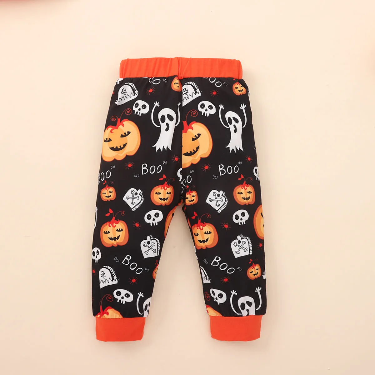 2 Pieces Set Baby Kid Girls Halloween Cartoon Print Hoodies Swearshirts And Pants