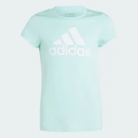 ADIDAS JUNIOR ESSENTIALS BIG LOGO BLUE TEE