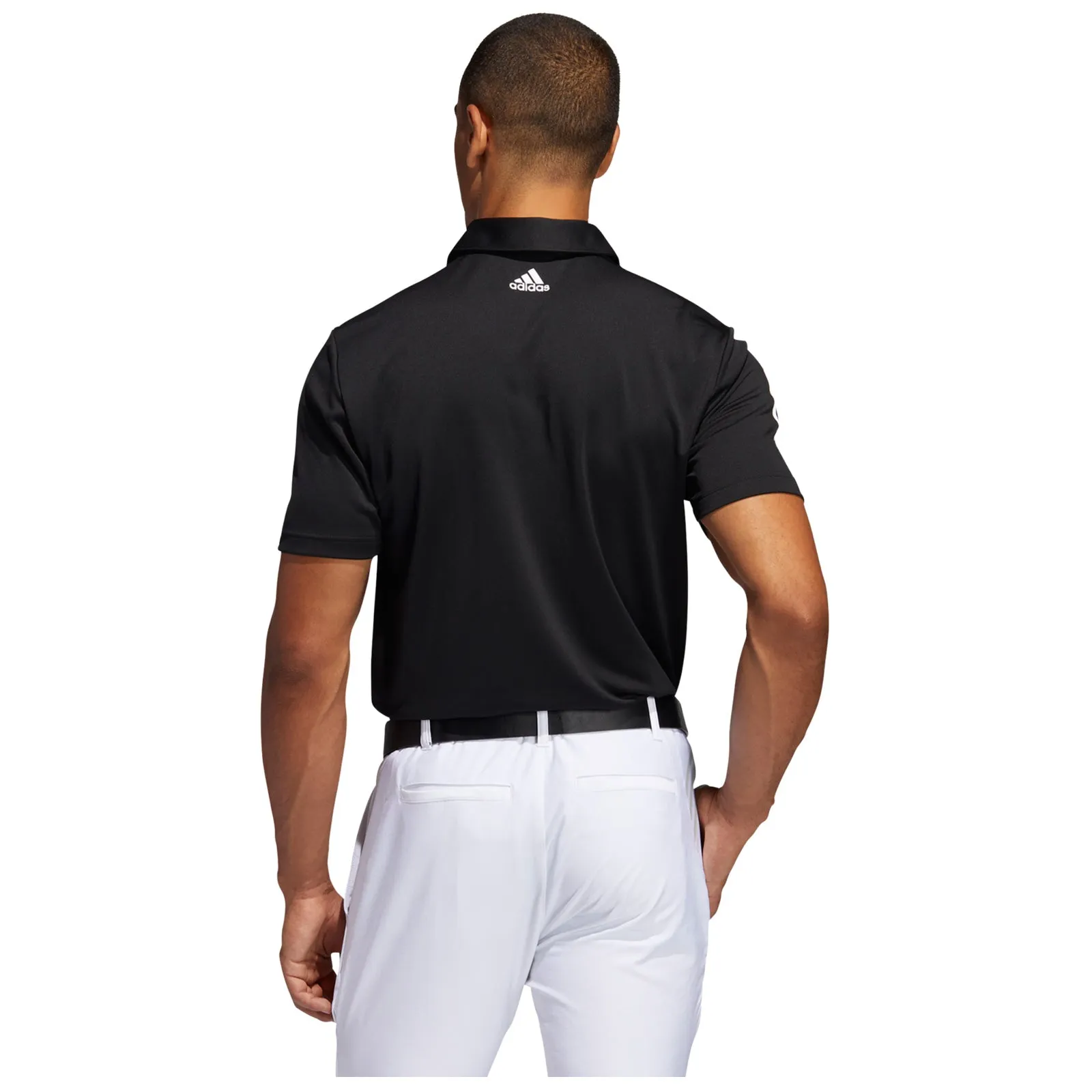 adidas Mens 3-Stripe Basic Polo Shirt