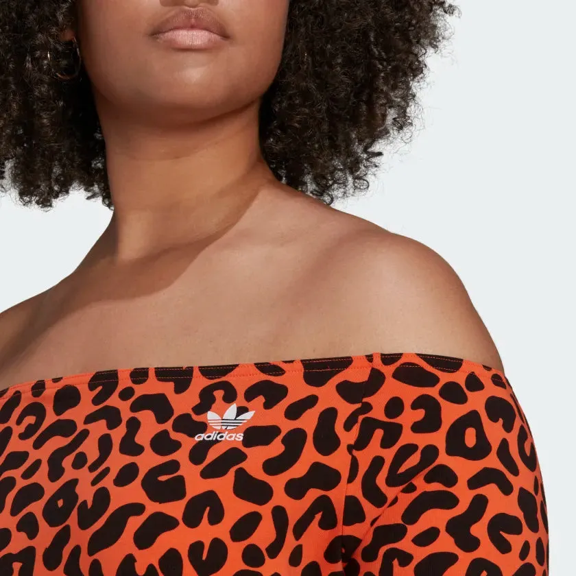 Adidas Originals Women's x Rich Mnisi Leopard Print Dress Plus Size