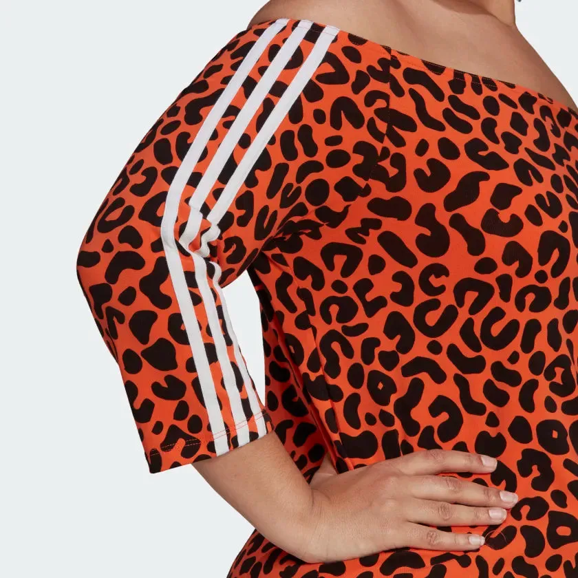 Adidas Originals Women's x Rich Mnisi Leopard Print Dress Plus Size