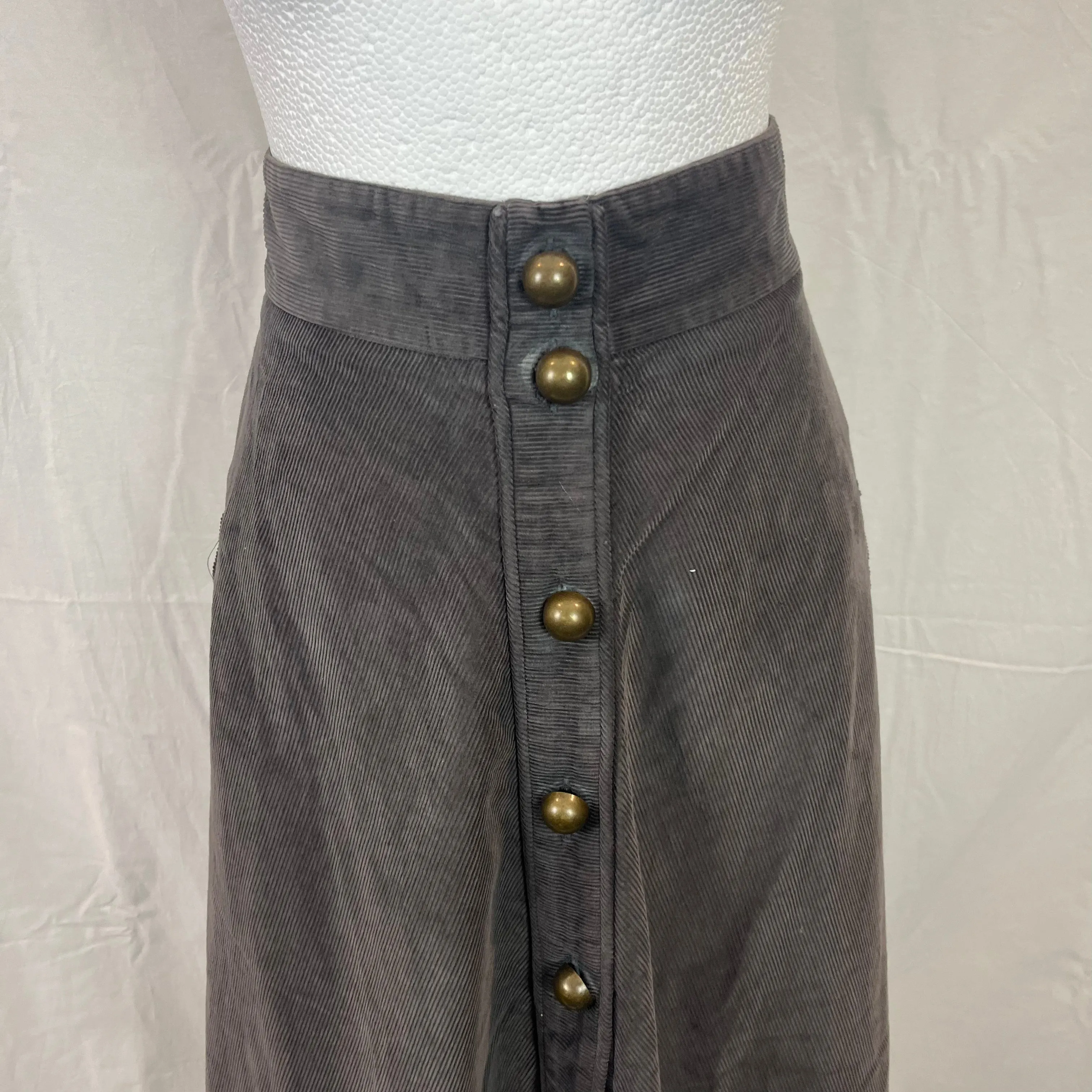 Anna Mason Stone Corduroy Maxi Skirt S