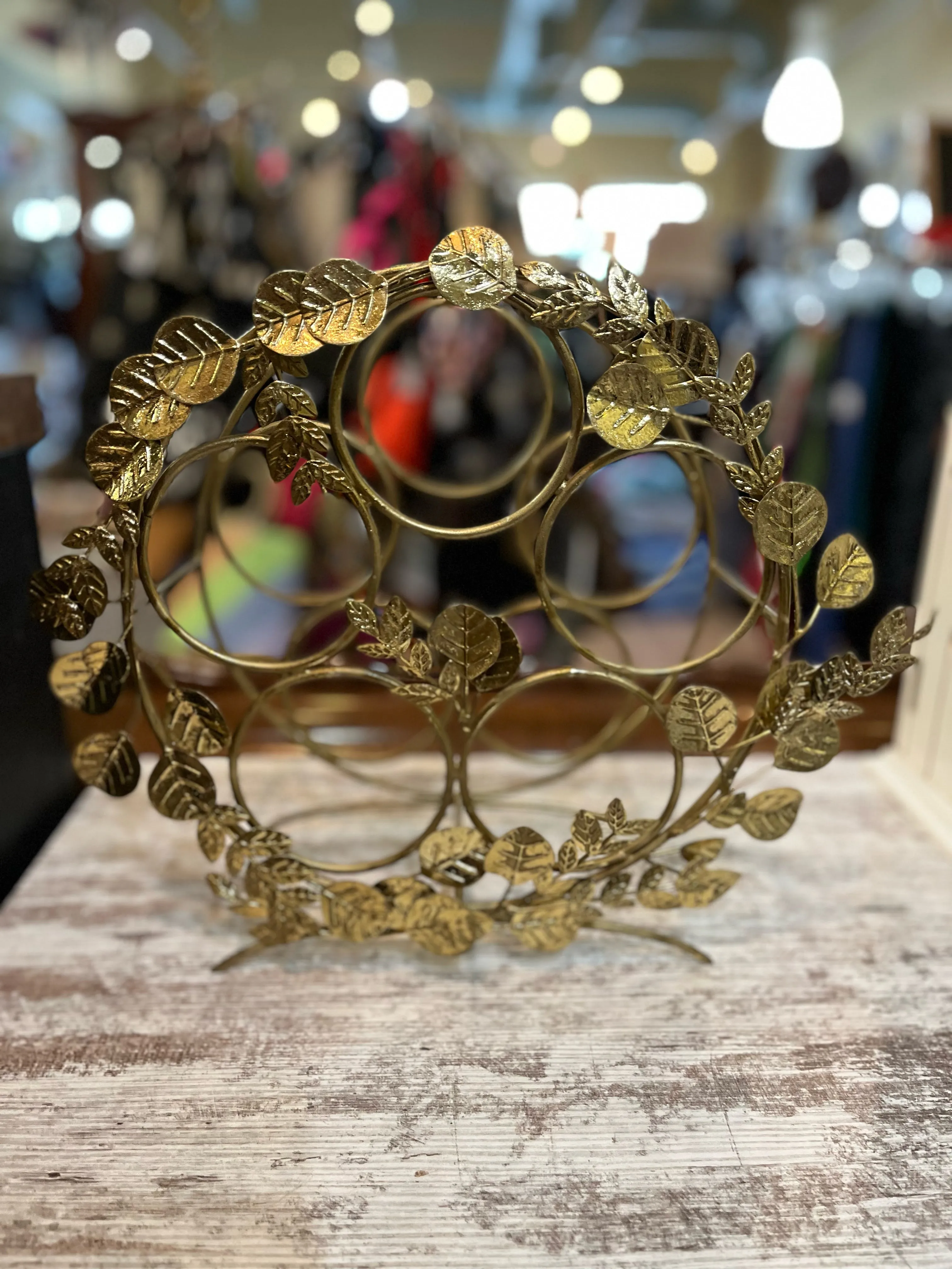 Anthropologie Gold Wine Rack