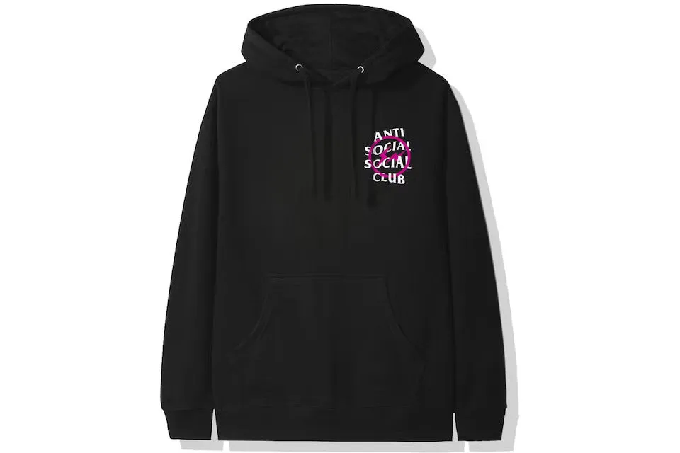 Anti Social Social Club x Fragment Pink Bolt Hoodie (FW19) Black