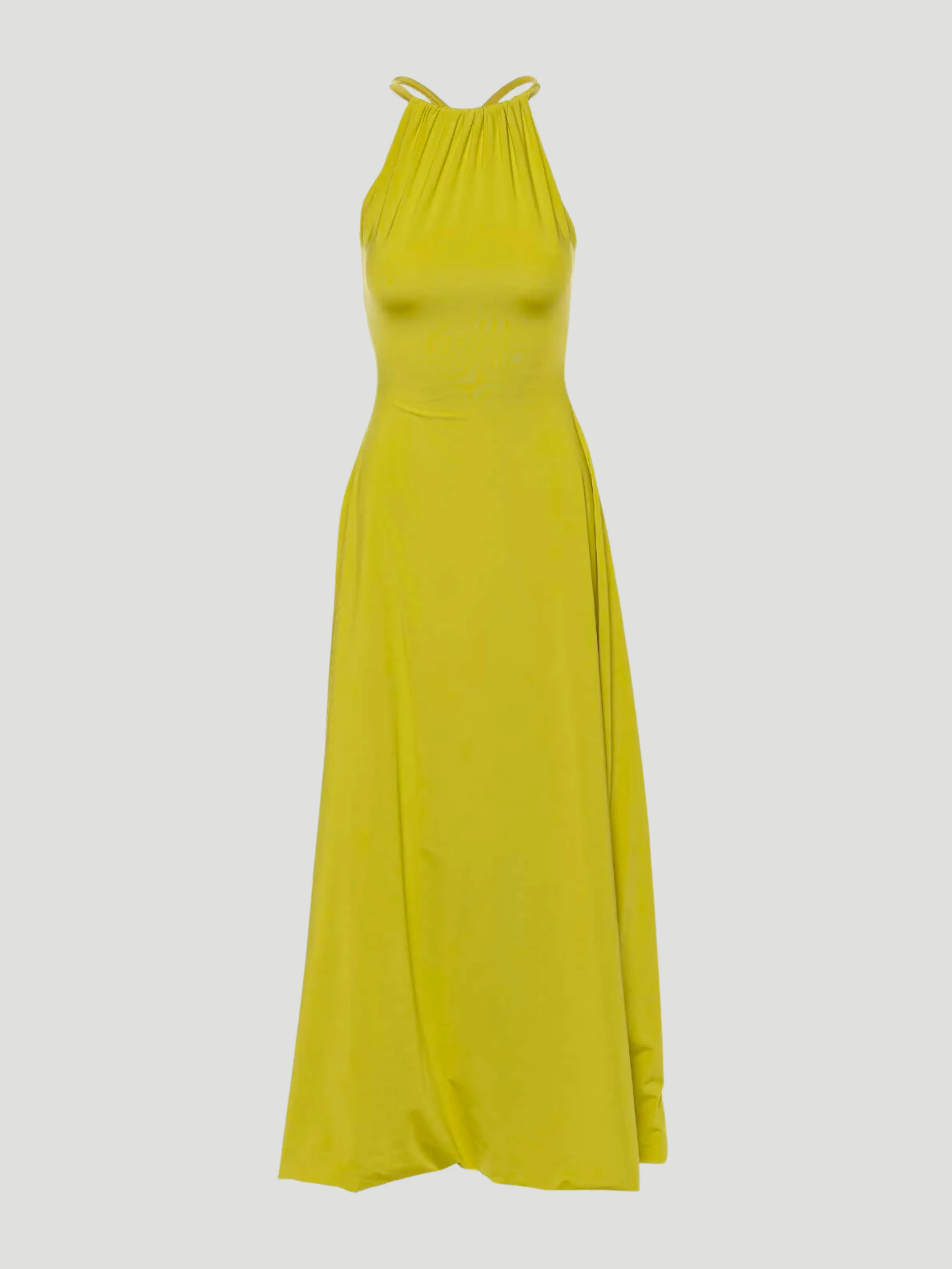 Atlaua Green Halter-Neck Maxi Dress