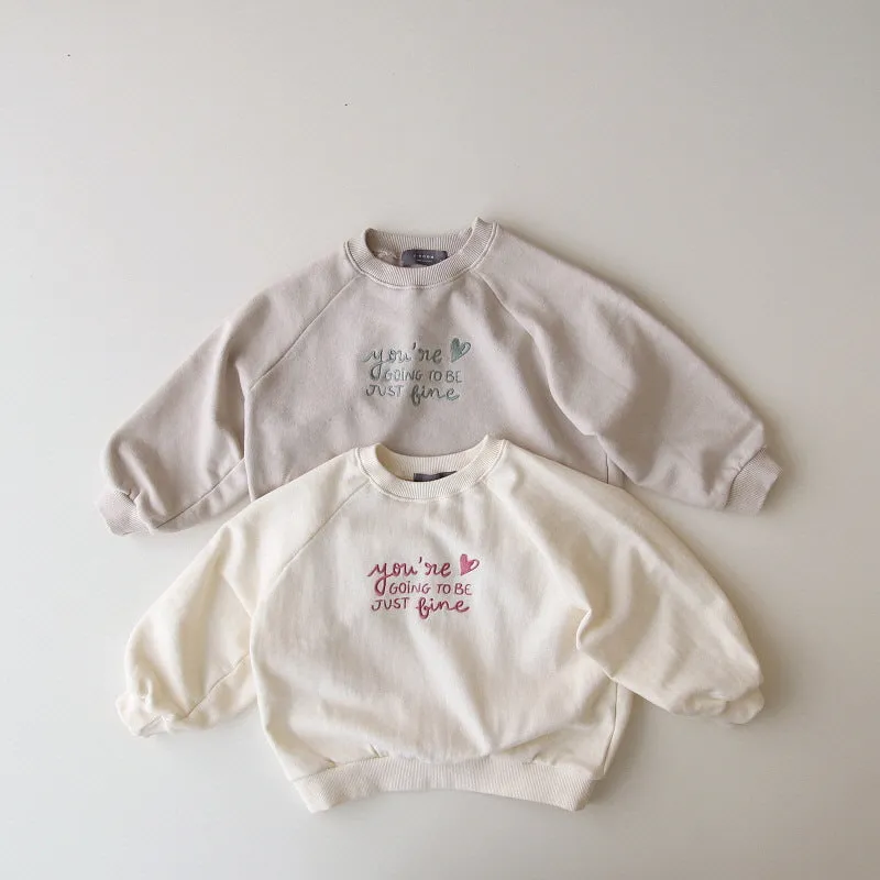 Baby Kid Girls Letters Embroidered Hoodies Sweatshirts Wholesale 231130332