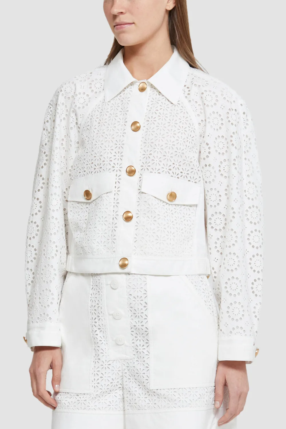 Broderie Anglaise Moto Jacket