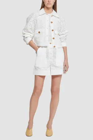 Broderie Anglaise Moto Jacket