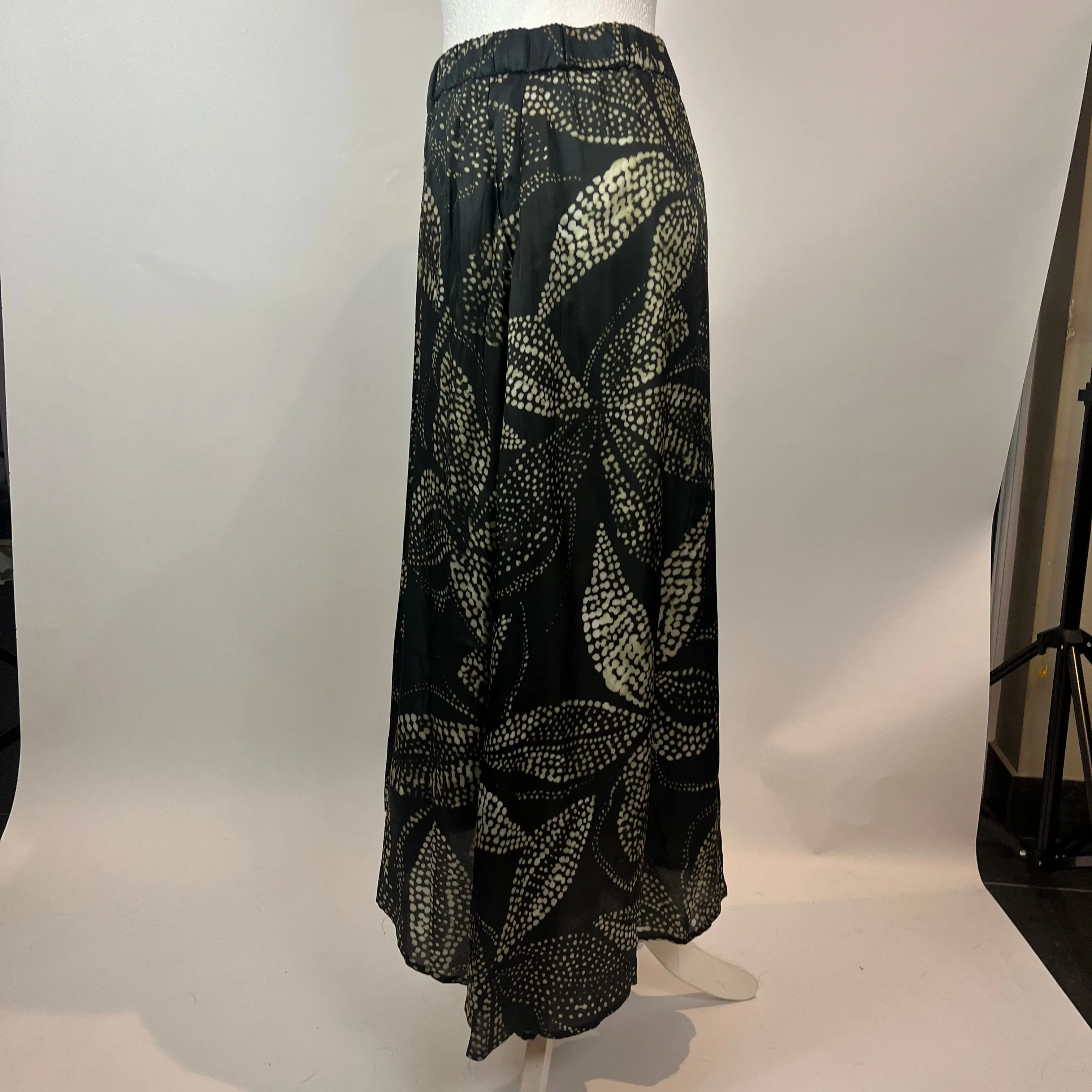 Diega Tie Dye Print A Line Silk Mix Maxi Skirt M