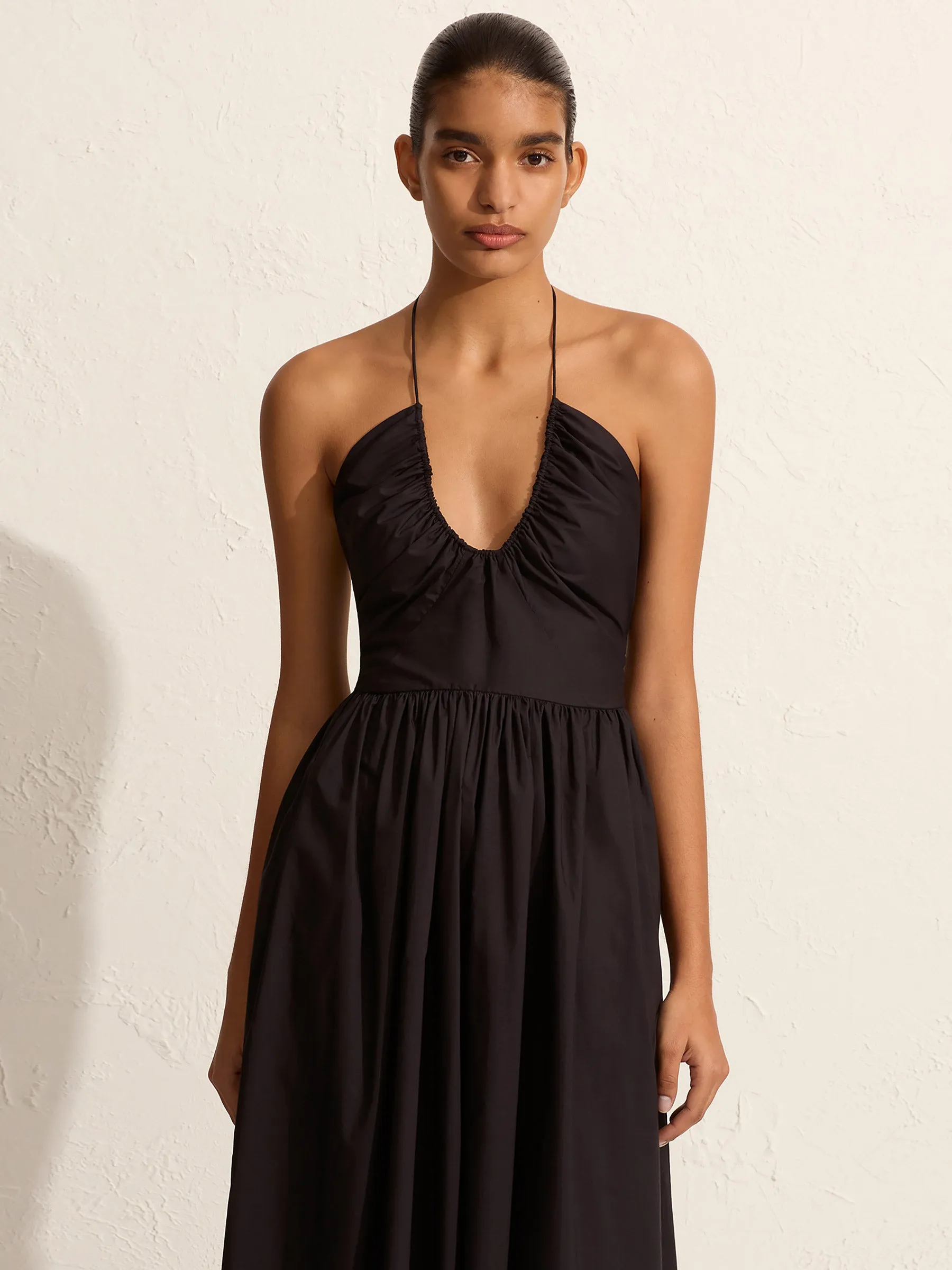 Drawcord Halter Sundress