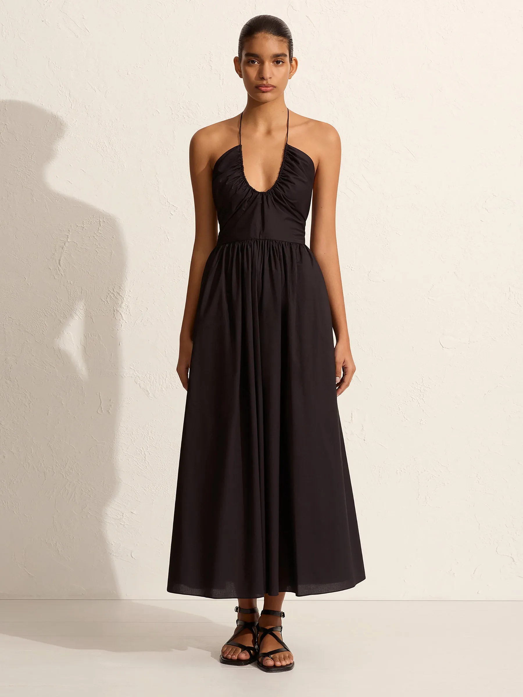 Drawcord Halter Sundress