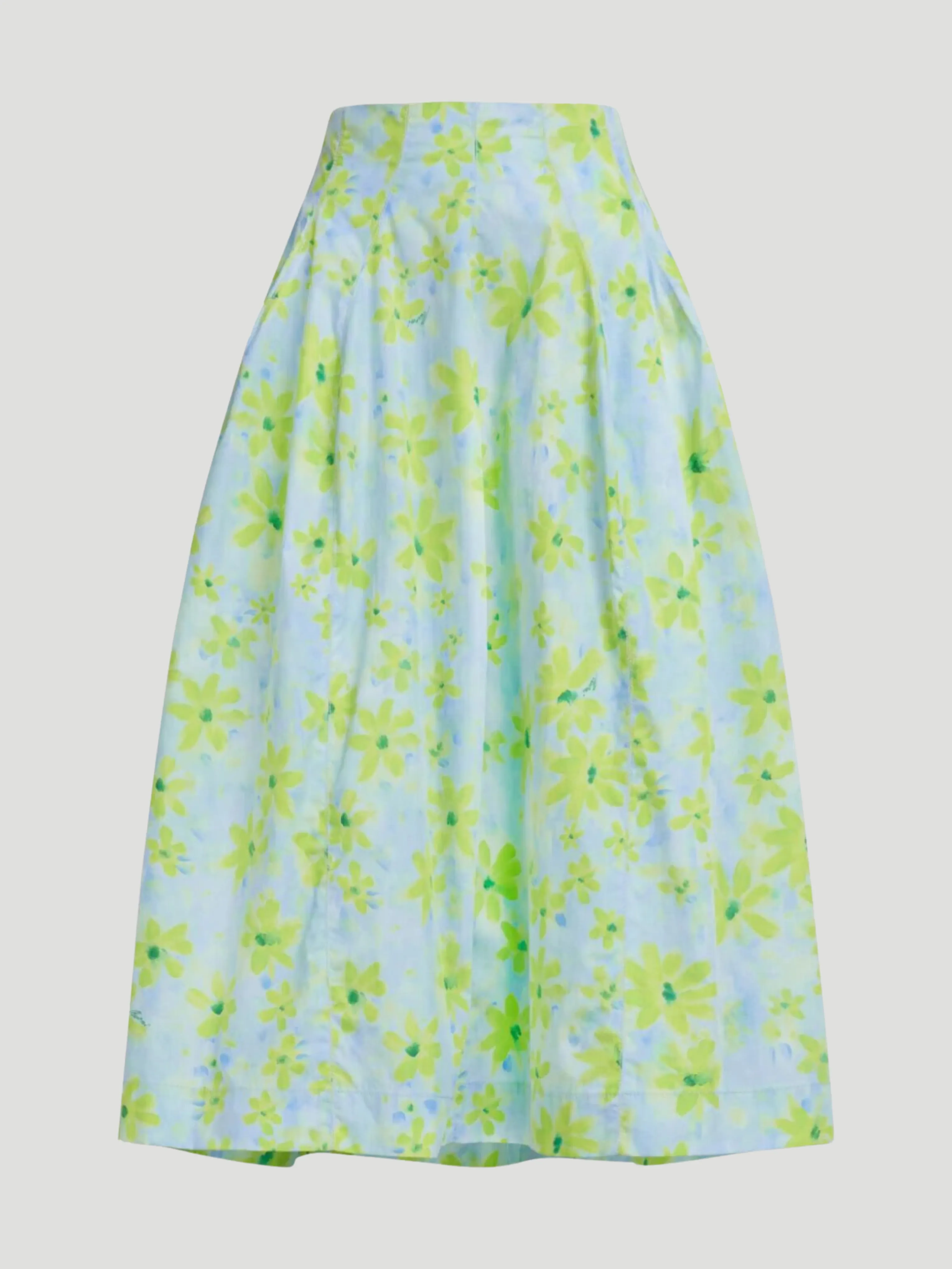 Floral A-Line Midi Skirt