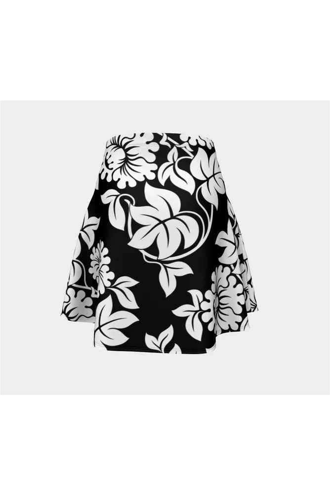 Floral Silhouette Flare Skirt