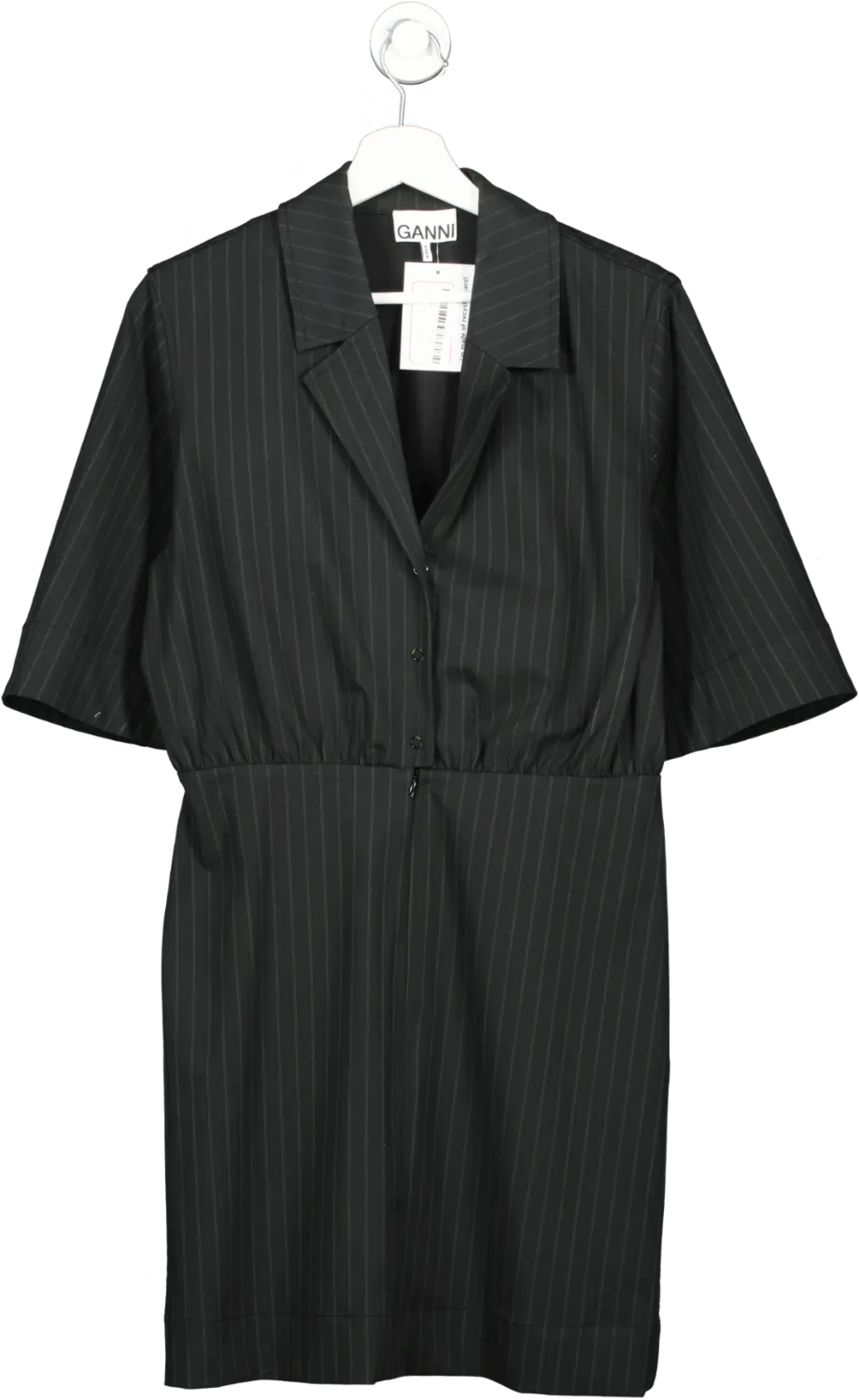 Ganni Black Pinstripe Suit UK 6