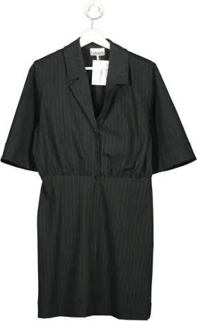 Ganni Black Pinstripe Suit UK 6