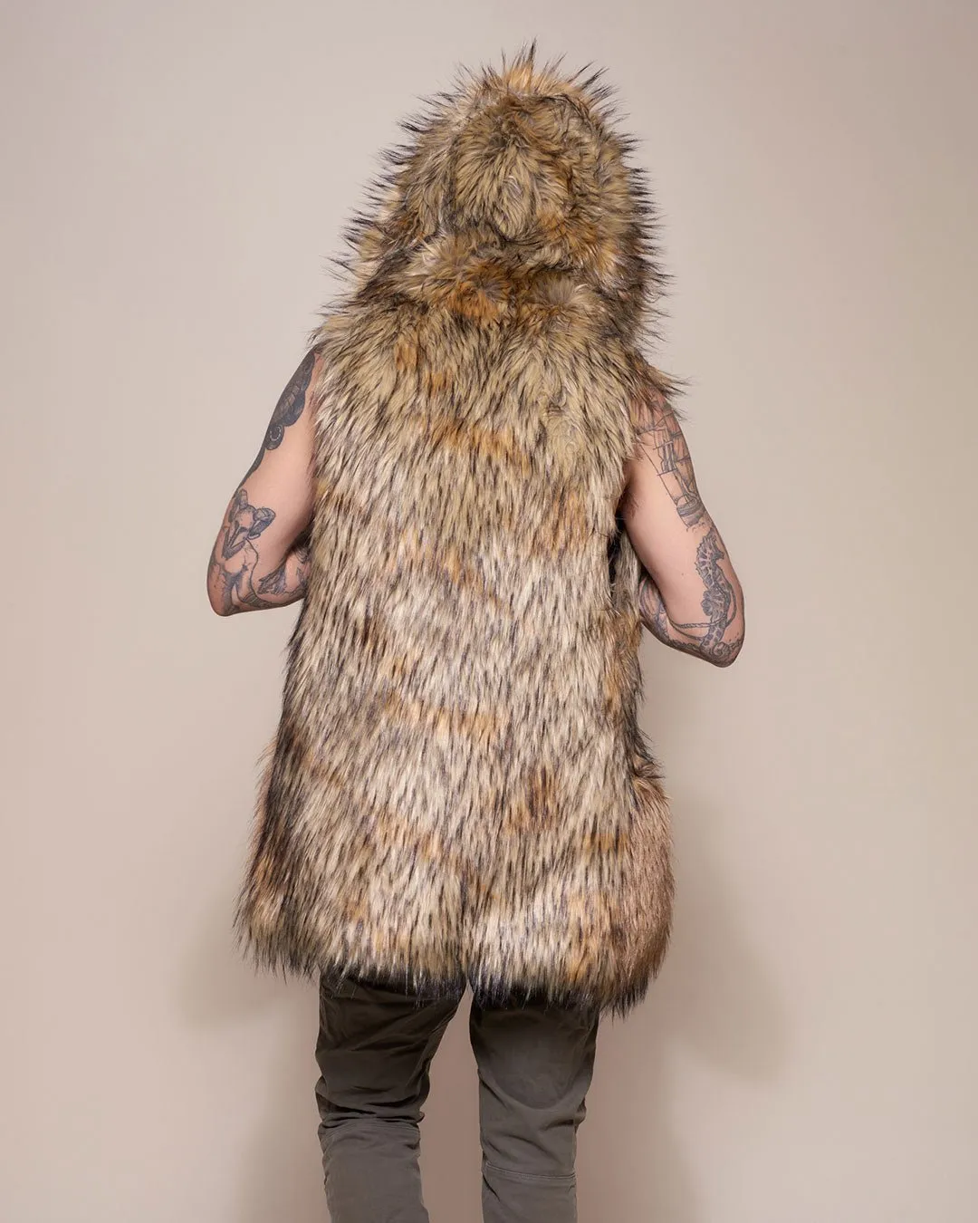 Golden Jackal Faux Fur Vest | Men's