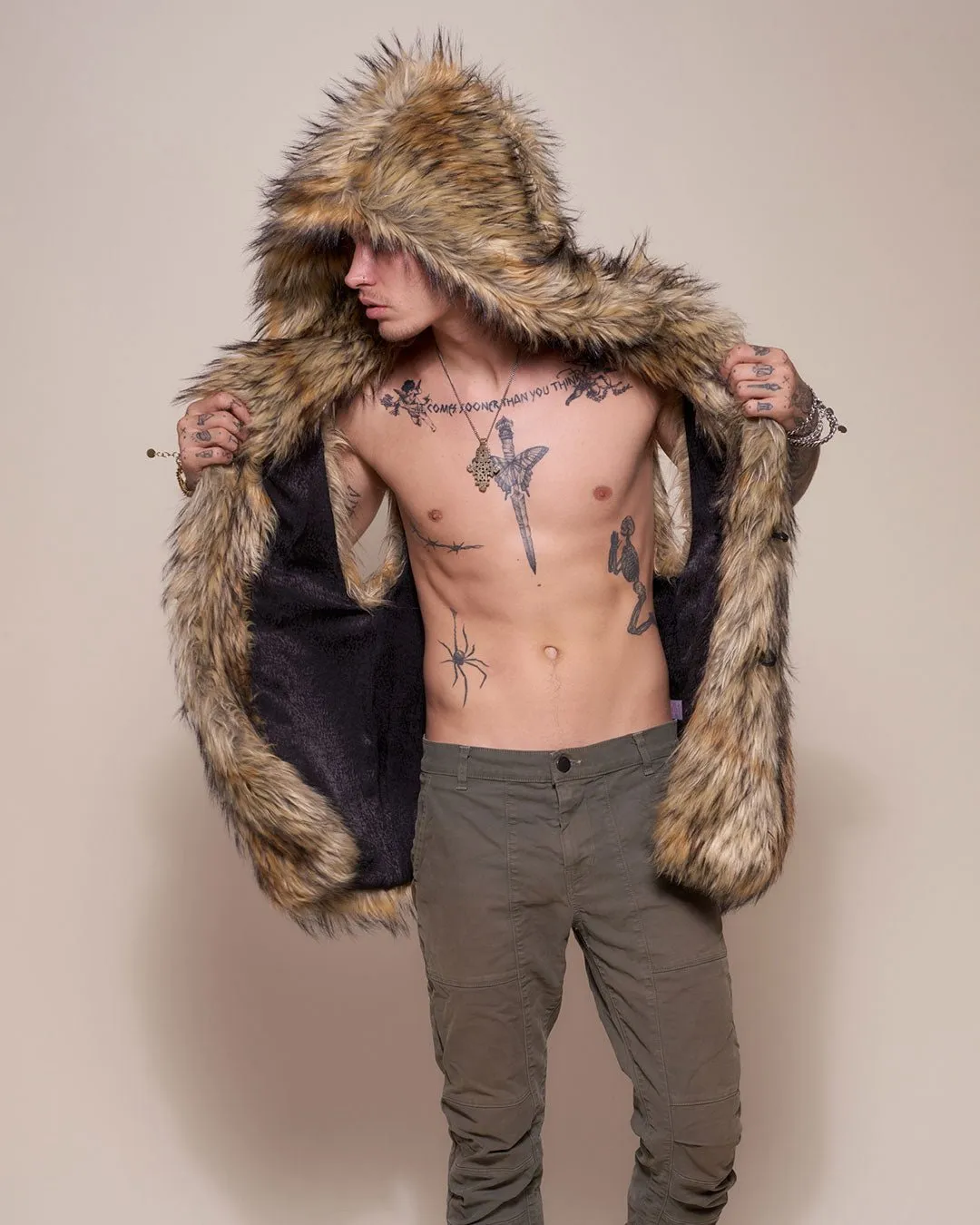 Golden Jackal Faux Fur Vest | Men's