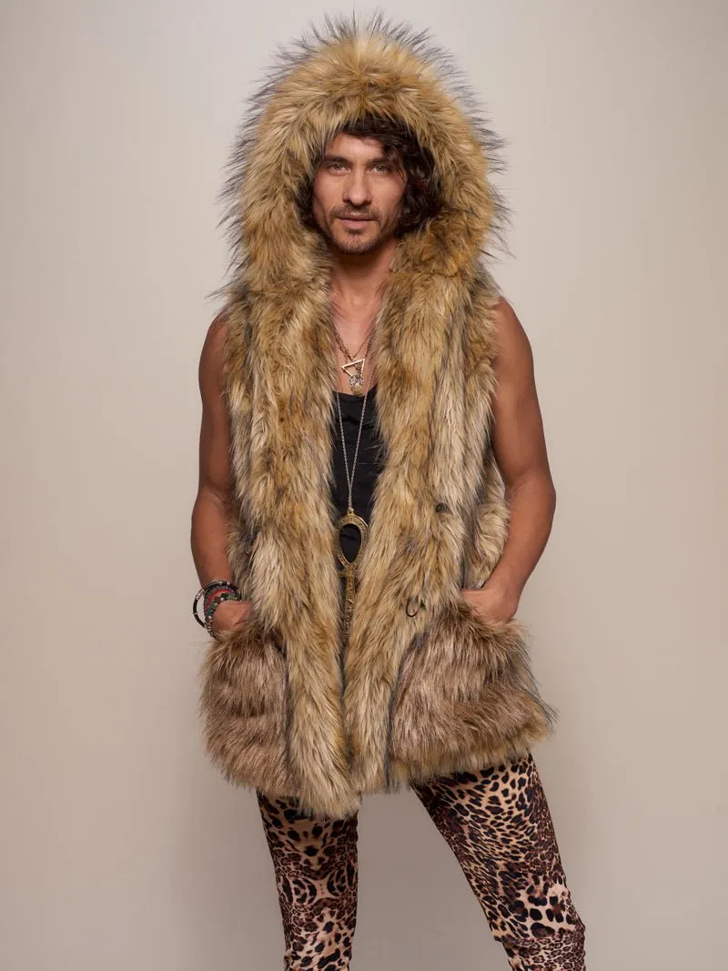 Golden Jackal Faux Fur Vest | Men's