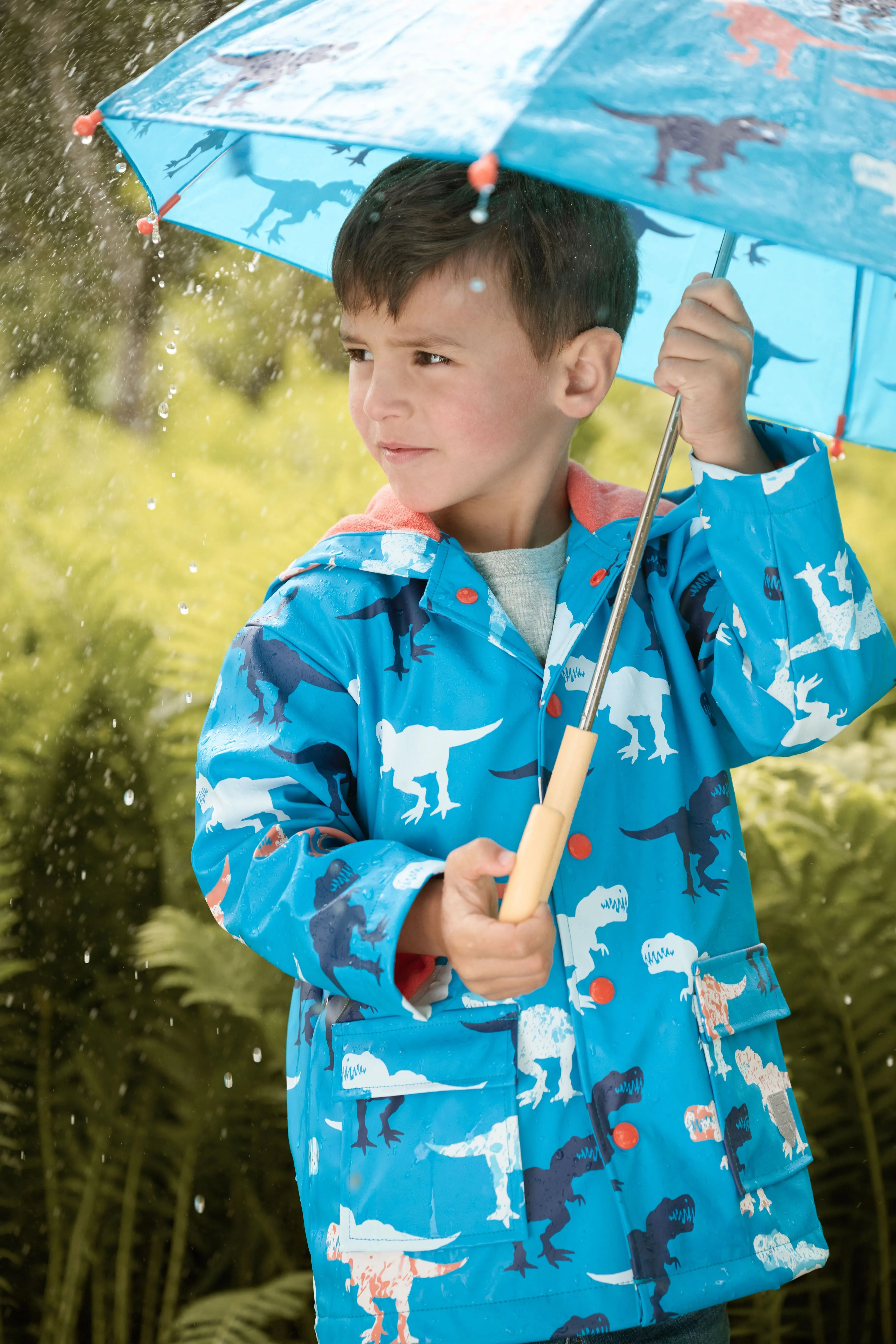 Hatley Giant T-Rex Colour Changing Raincoat