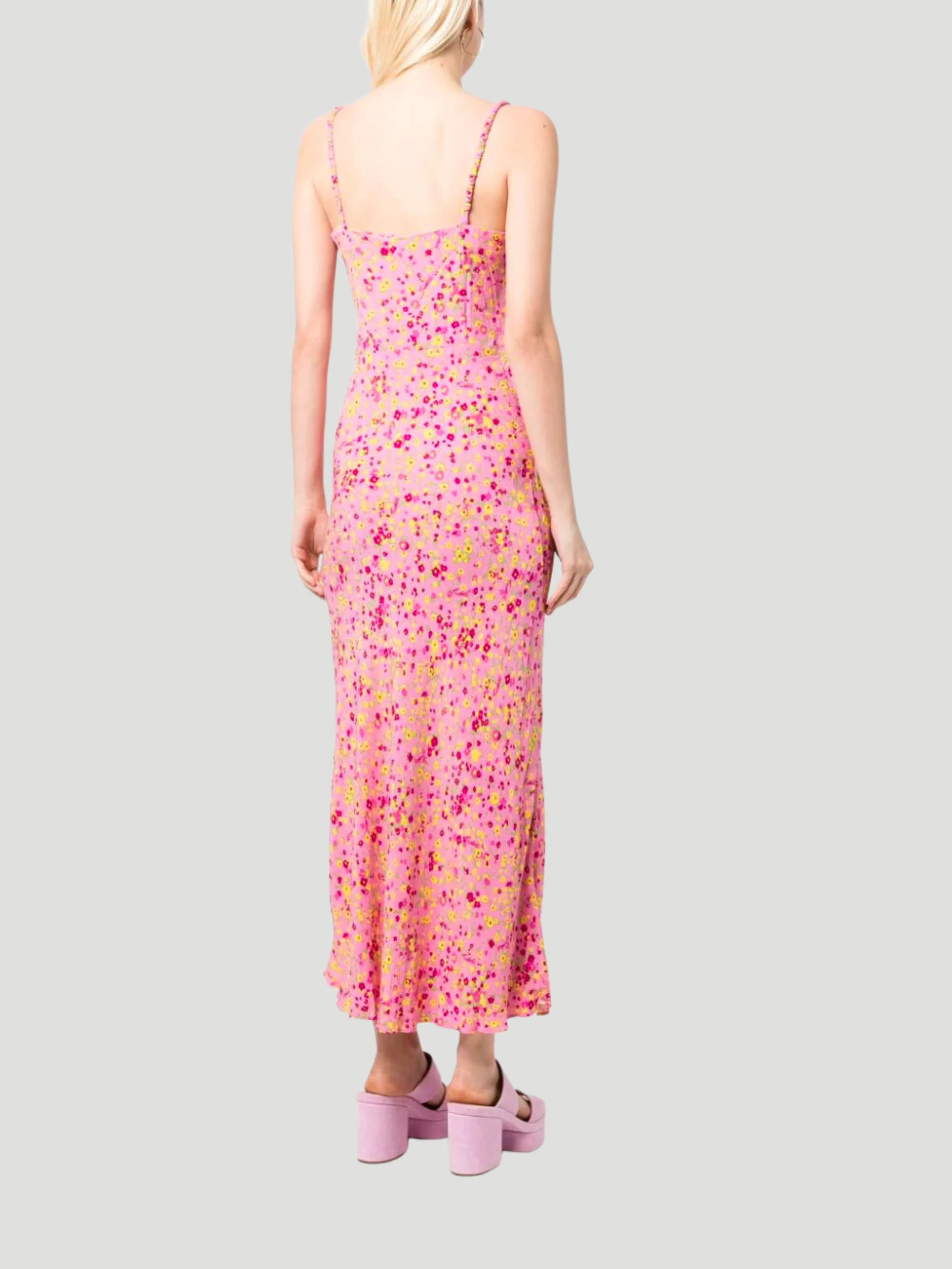 Jacquard Midi Slip Dress