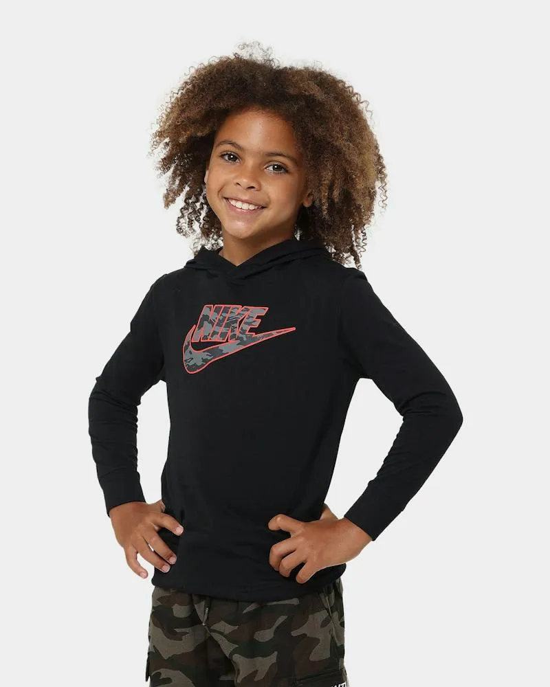 NIKE JUNIOR CAMO JERSEY BLACK HOODIE