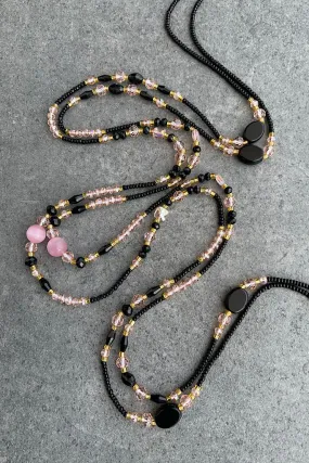 Pink Onyx Lux Tie On  Waist Beads