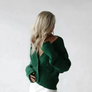 Recycled cotton cardigan in Green by Seaside Tones