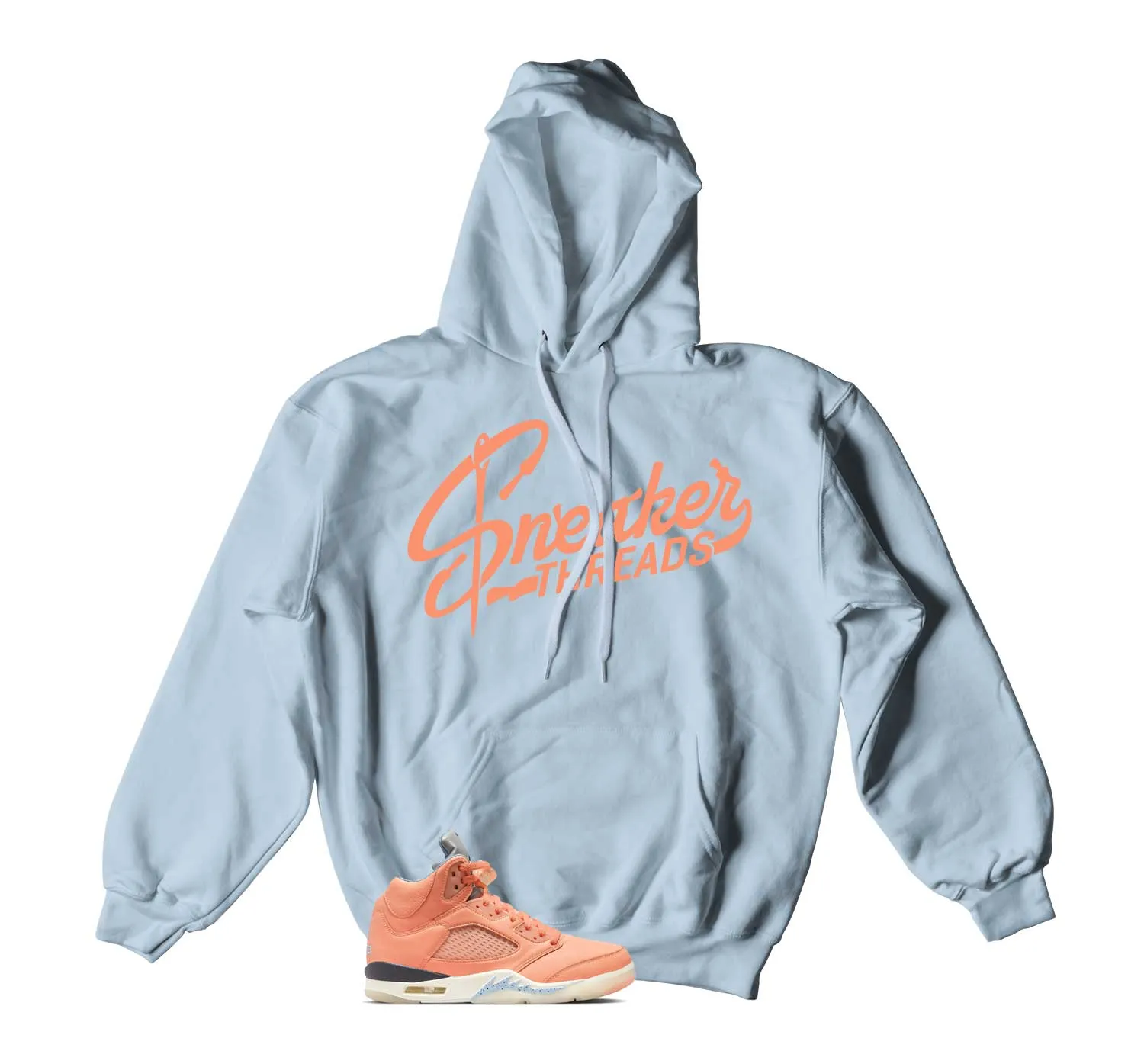 Retro 5 Crimson Bliss Hoody - ST Logo - Light blue