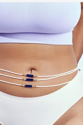 Sapphire Tie On Waist Beads