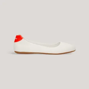 Sonia - Knitted Ballerinas - White | Women's