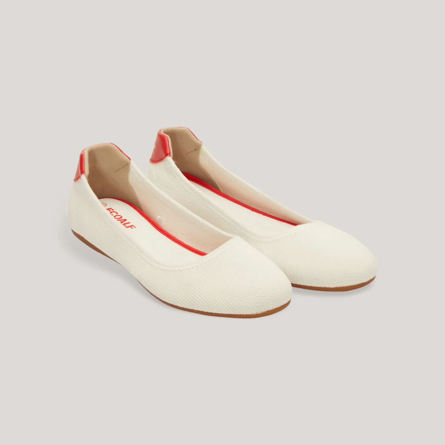 Sonia - Knitted Ballerinas - White | Women's