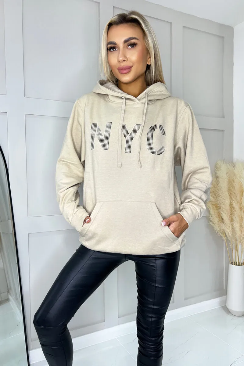 Stone NYC Slogan Hoodie