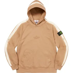 Supreme/Stone Island Stripe Hooded Sweatshirt (Tan)