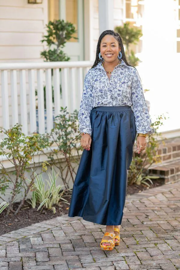 The Noisette Skirt in Navy