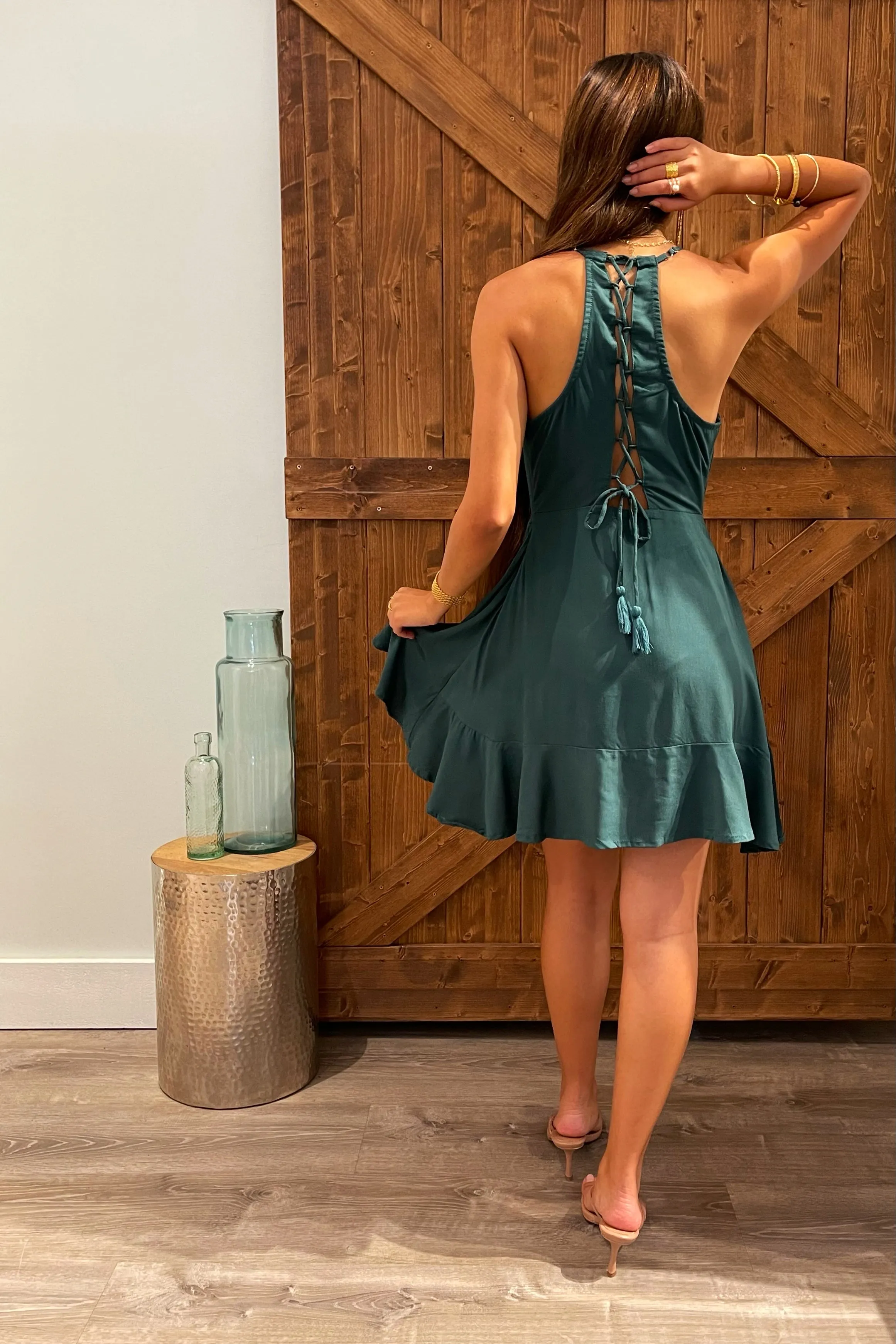 Viareggio Dress / Forest Green