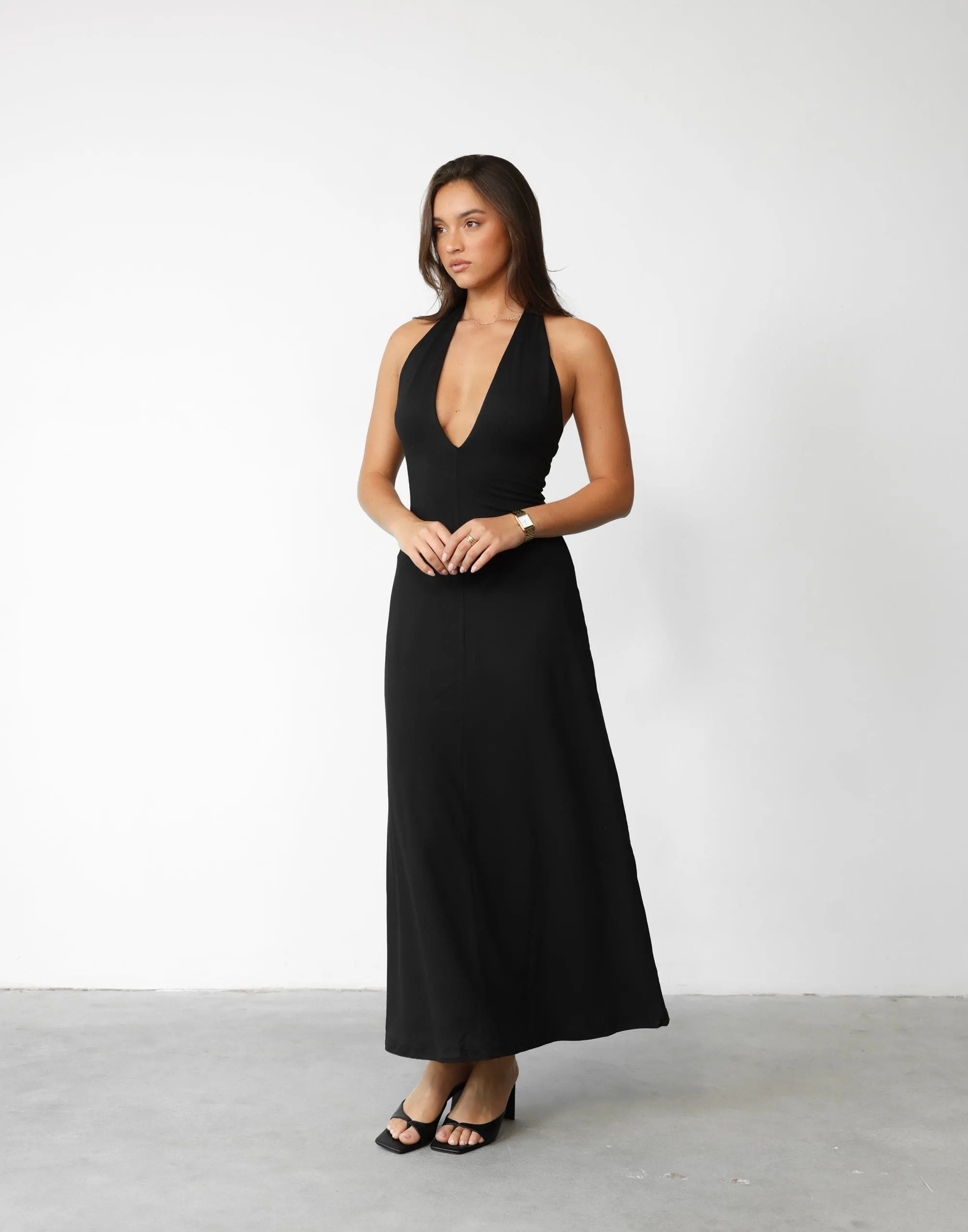 Victoria Maxi Dress (Black)