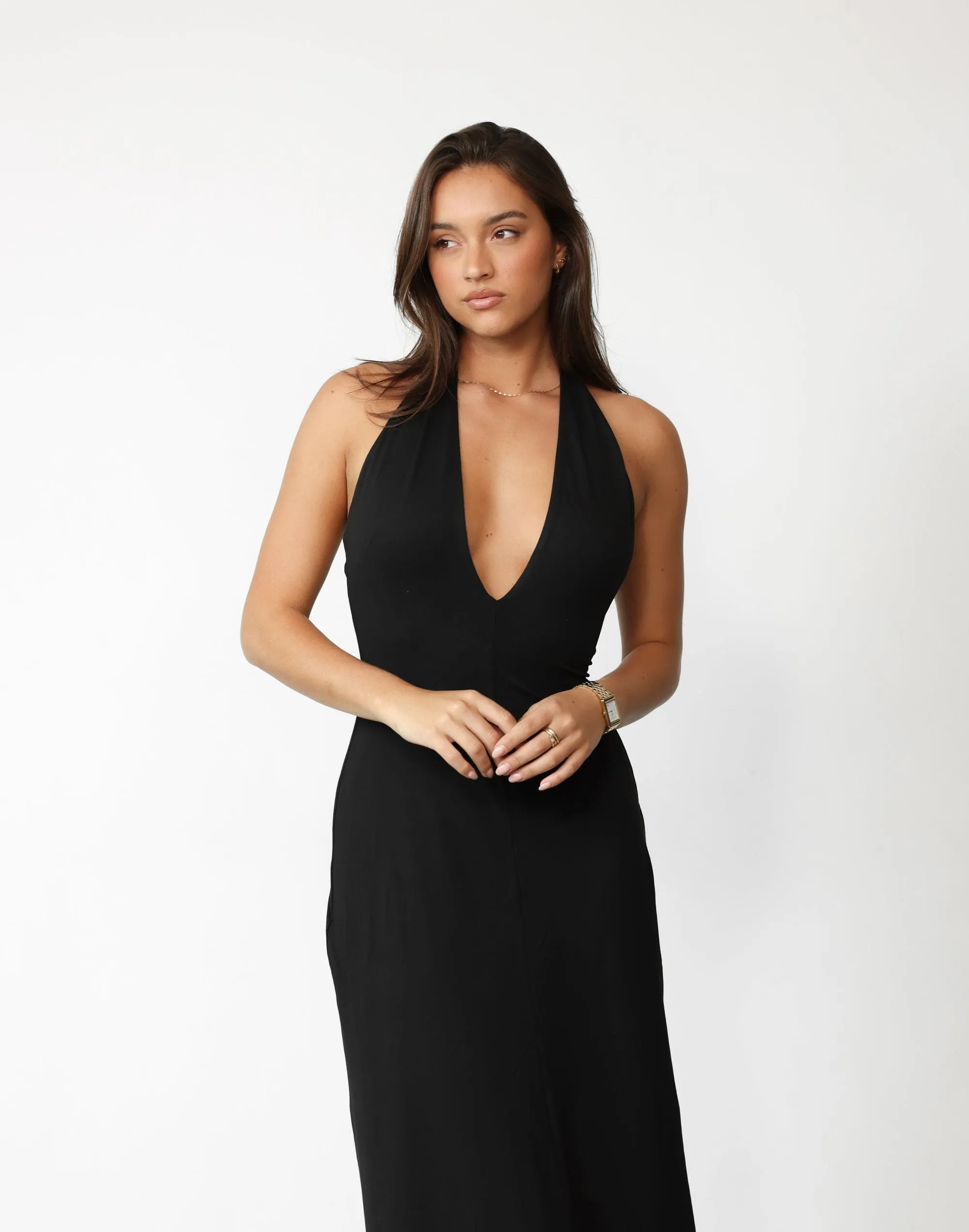 Victoria Maxi Dress (Black)