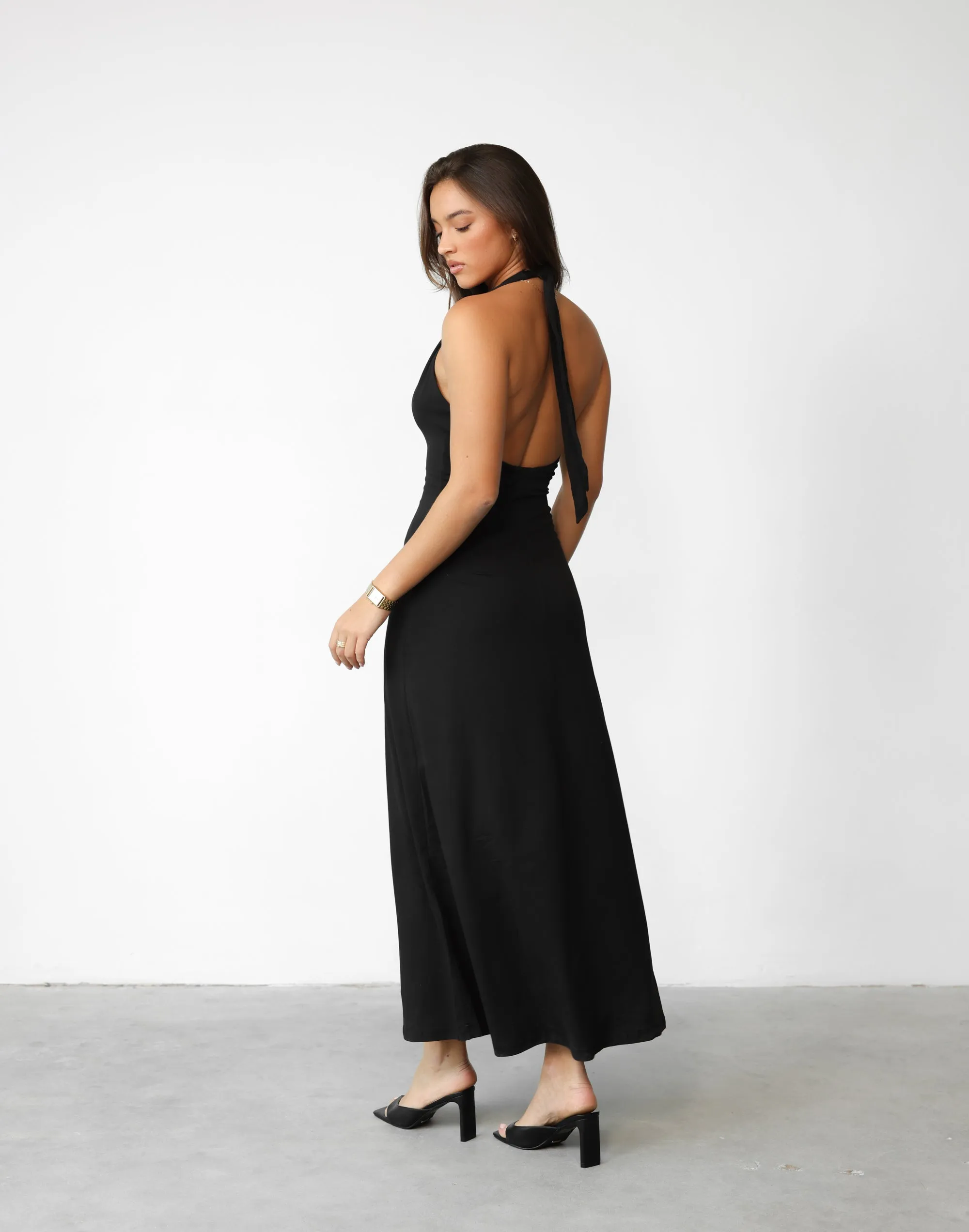 Victoria Maxi Dress (Black)