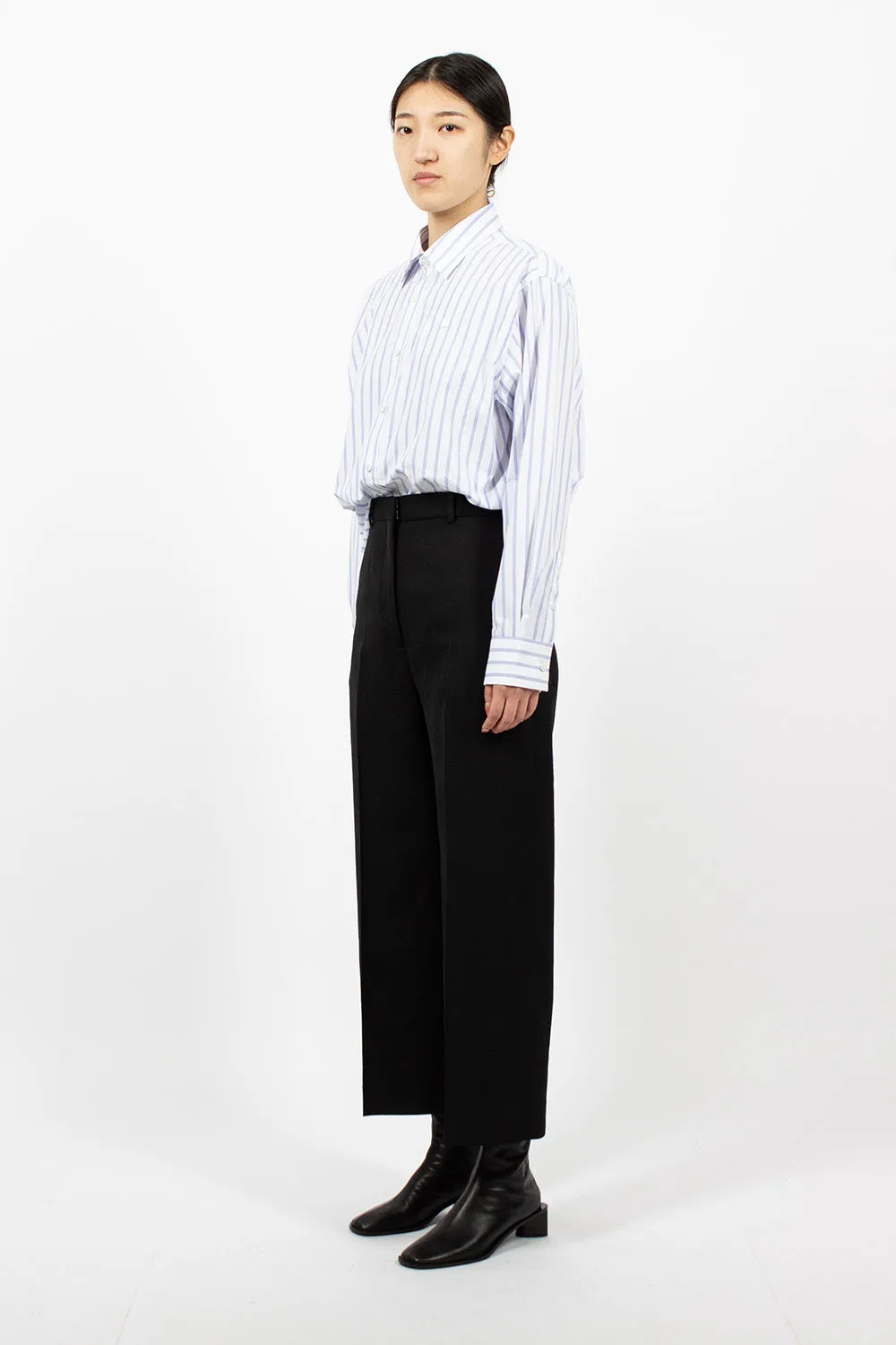 Wool Blend Trousers Black